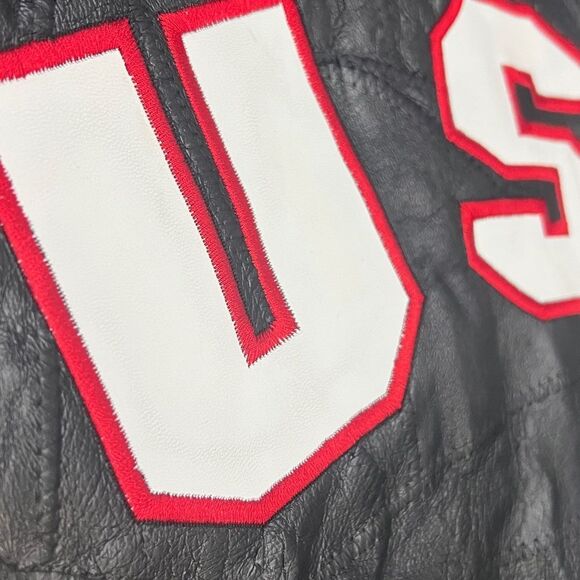 🔥🔥 Vintage Ashburn Soft Patchwork Leather Biker Riding Vest  USA embroidered X - Picture 5 of 11